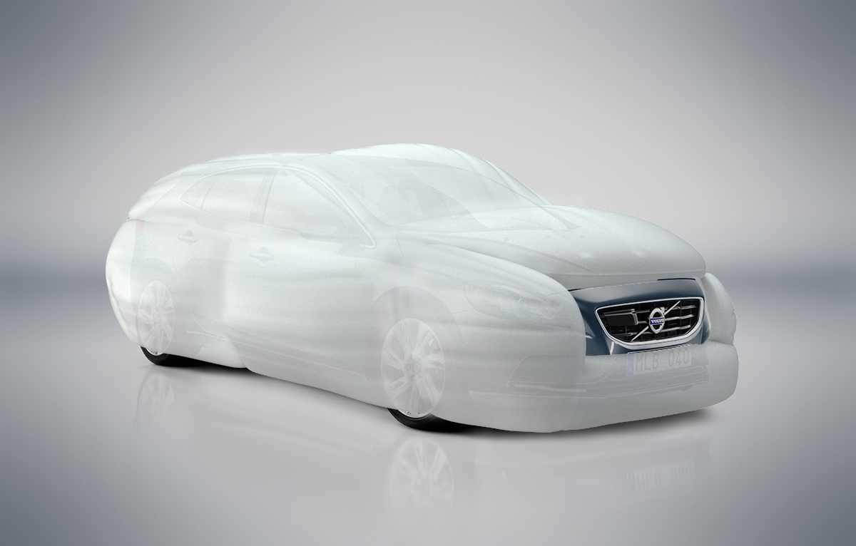 Volvo ontwikkelt auto-omhullende airbag