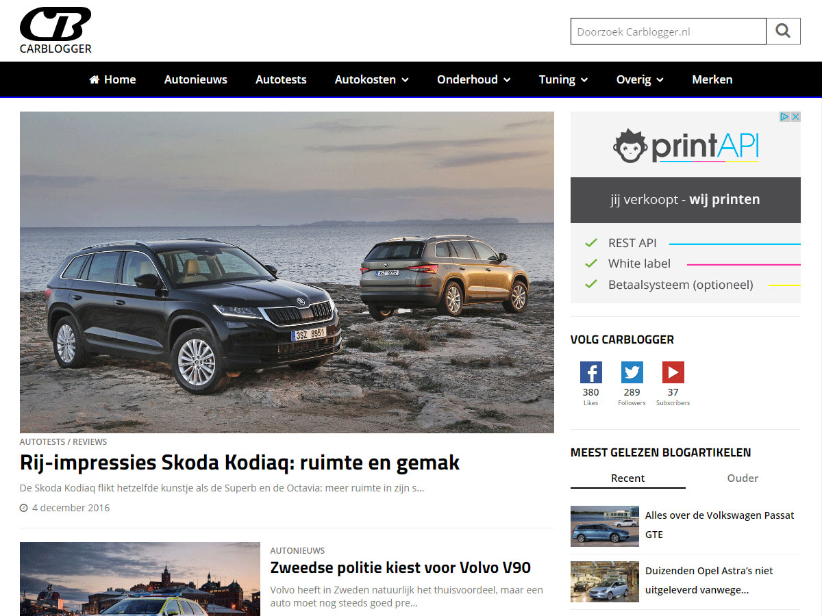 Carblogger.nl heeft een nieuw design!