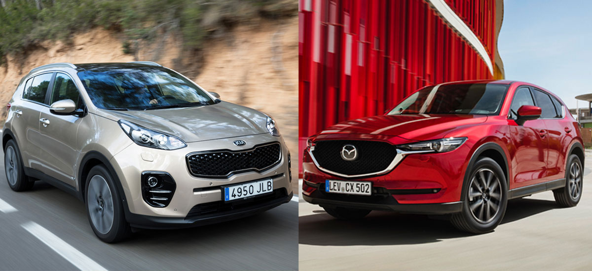 Test Mazda CX-5 vs. Kia Sportage (2017 en 2016)