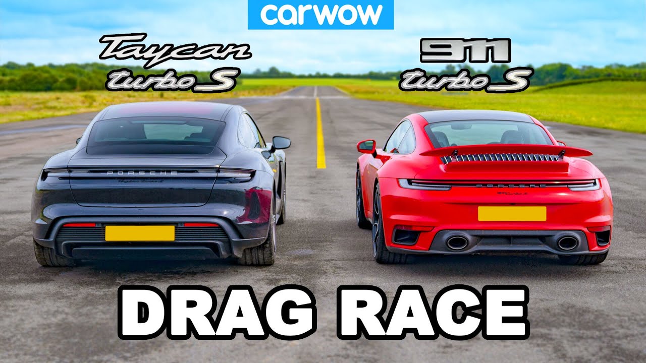 Dragrace: Porsche 911 Turbo S vs. Porsche Taycan Turbo S