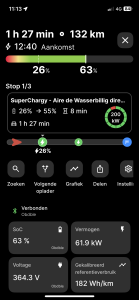 2e ABRP scherm op telefoon ABRP onderweg