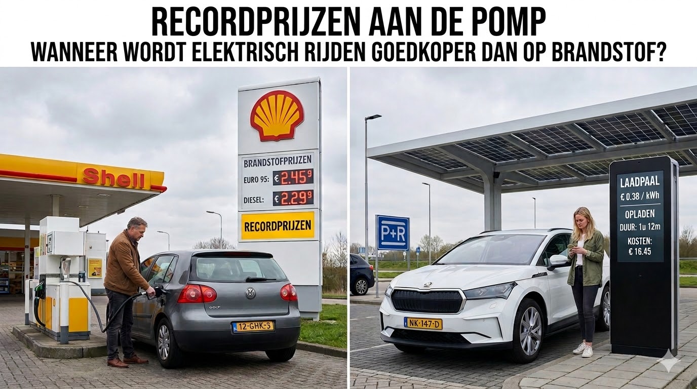 Brandstofprijzen naar recordhoogtes, wanneer is elektrisch goedkoper?